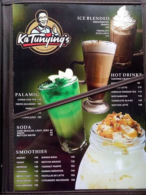 ka tunying's tagaytay menu